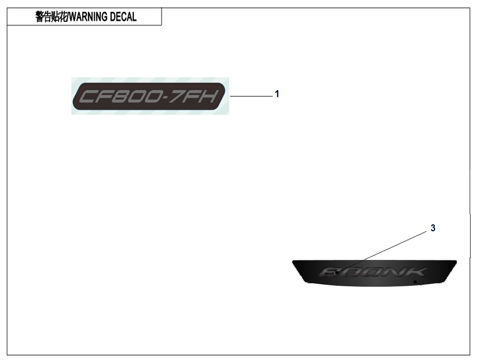 vue éclatée label - cfmoto cf 800 nk advance euro 5+ 2025
