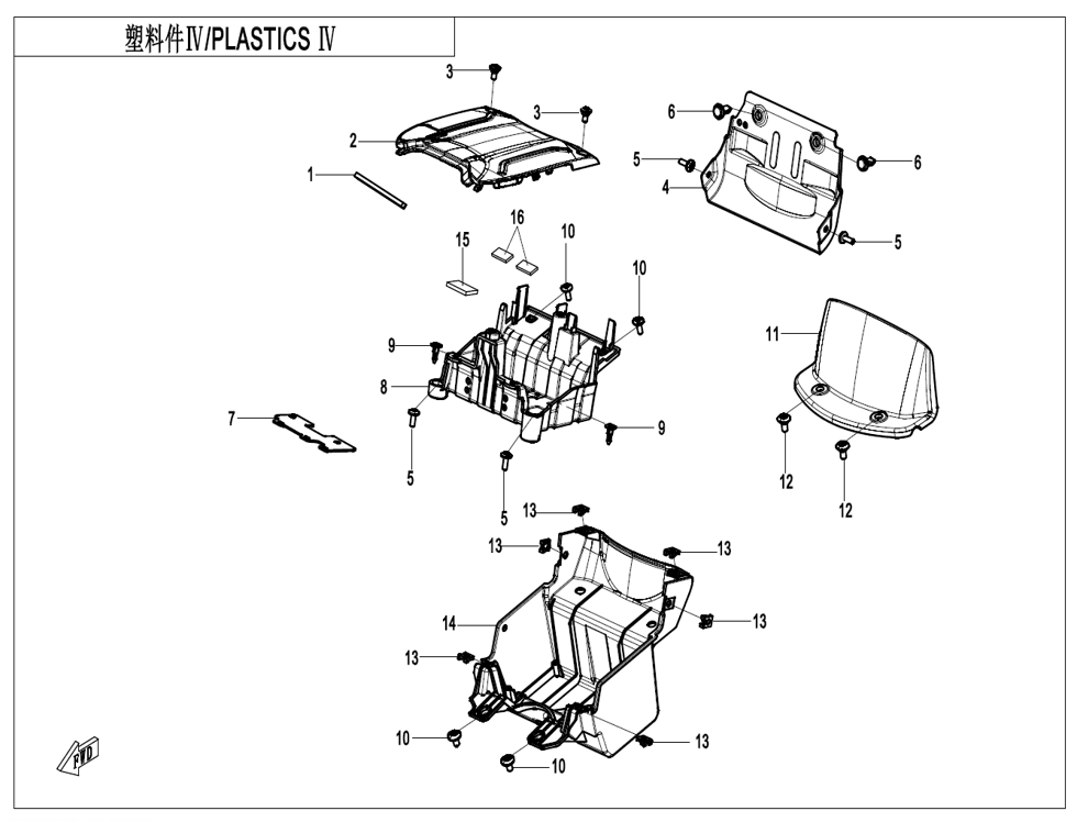 vue éclatée plastics ? - cfmoto cf450clc e5+ 2025