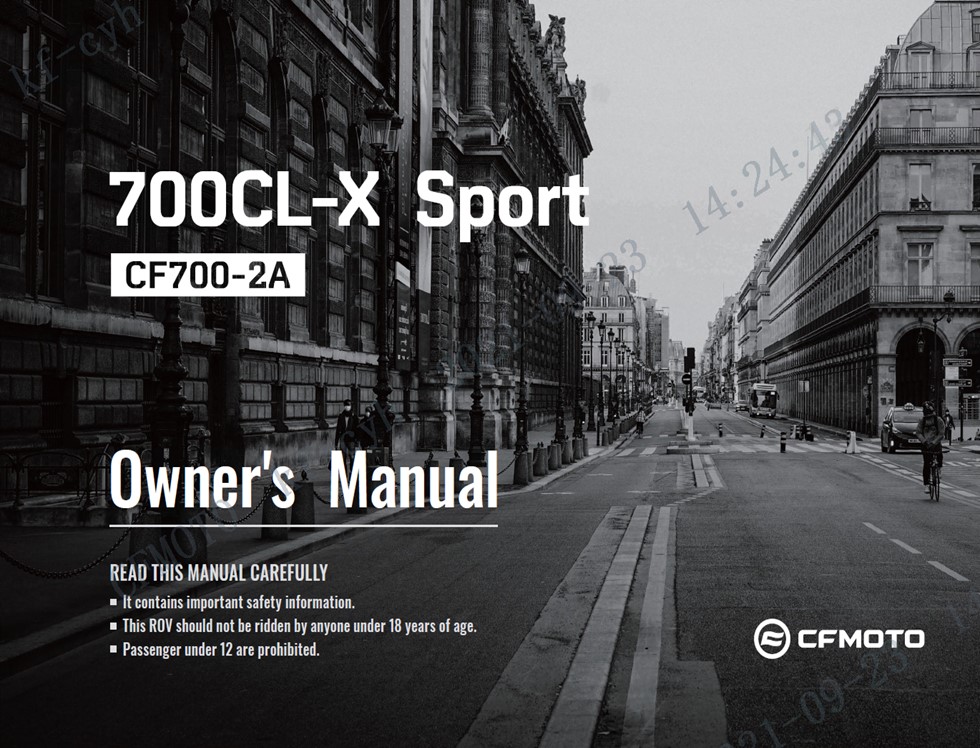 vue éclatée manuel utilisateur - cfmoto cf700cl-x sport euro 5 2021
