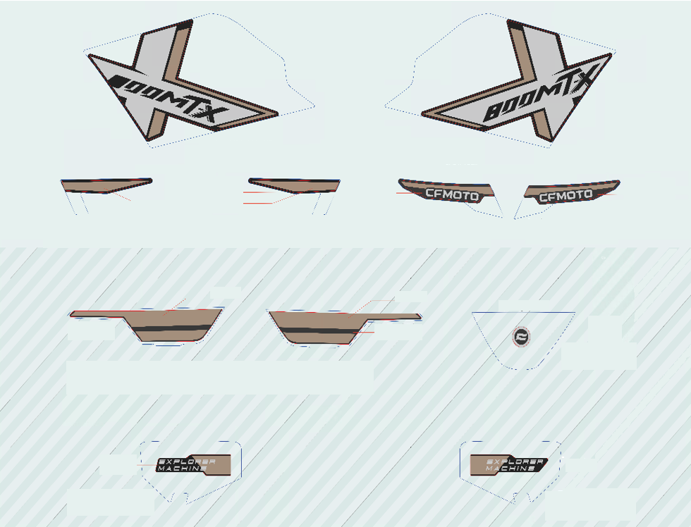 vue éclatée decals nebula black - cfmoto cf 800 mt-x euro 5+ 2025