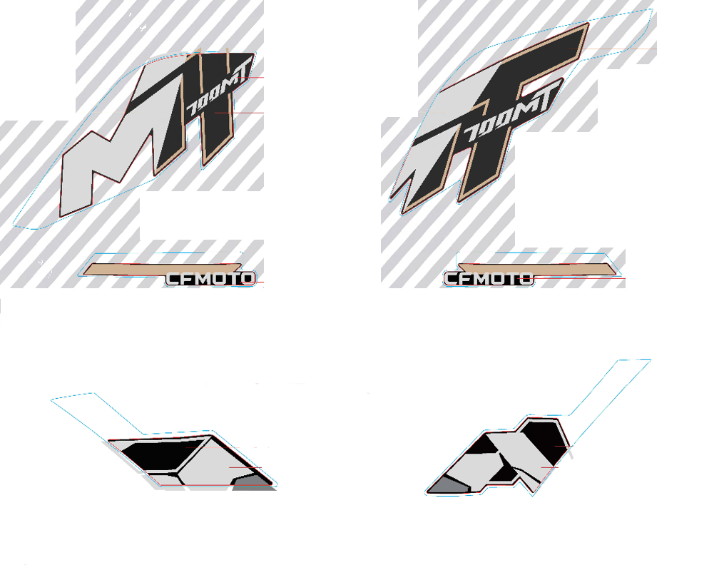vue éclatée decal-nebula black - cfmoto cf700mt e5+ 2026