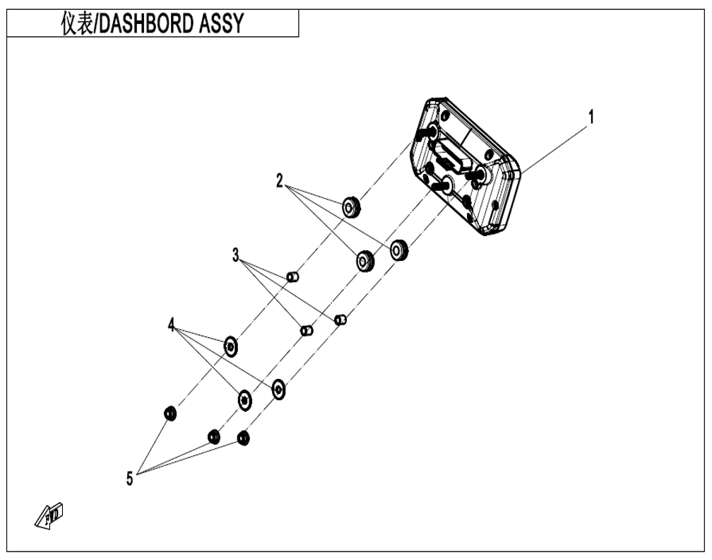 vue éclatée dashboard assy - cfmoto cf700mt e5+ 2026