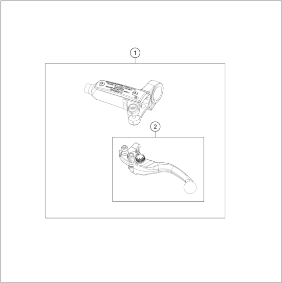 vue éclatée système de frein arrière - gasgas mc-e 2.12 2027