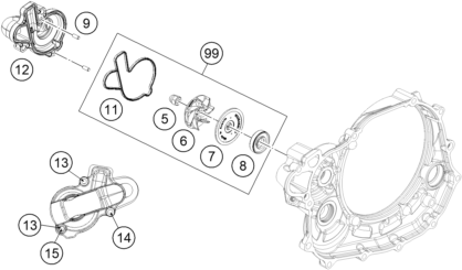 vue éclatée boîte de vitesse i - arbre primaire - ktm 450 sx-f eu 2014
