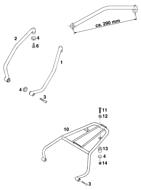 vue éclatée accessoires - ktm 125 sting '98 eu 1998