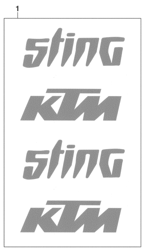 vue éclatée kit déco - ktm 125 sting/80 '98 eu 1998