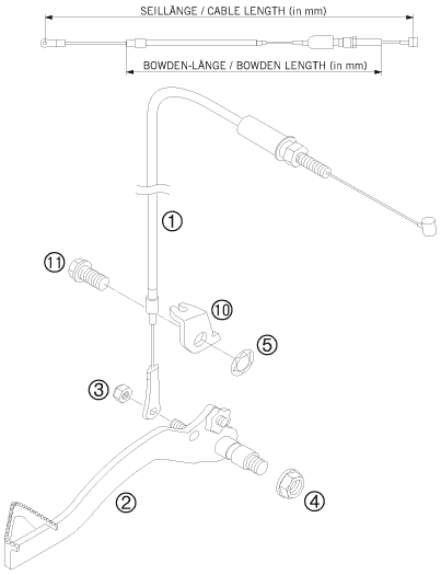 vue éclatée accessoires - ktm 50 mini adventure eu 2008