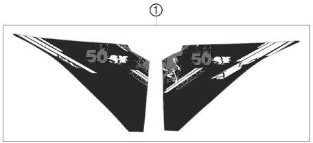 vue éclatée kit déco - ktm 50 sx eu 2009