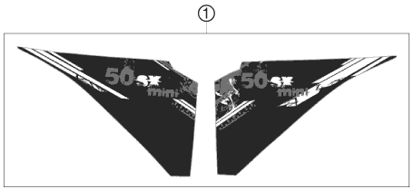 vue éclatée kit déco - ktm 50 sx mini eu 2009