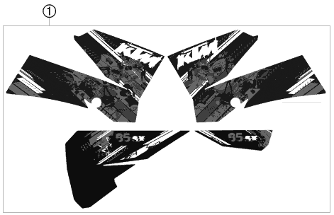 vue éclatée kit déco - ktm 85 sx 17/14 eu 2009