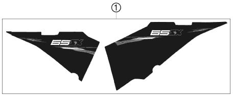 vue éclatée kit déco - ktm 65 sx eu 2010