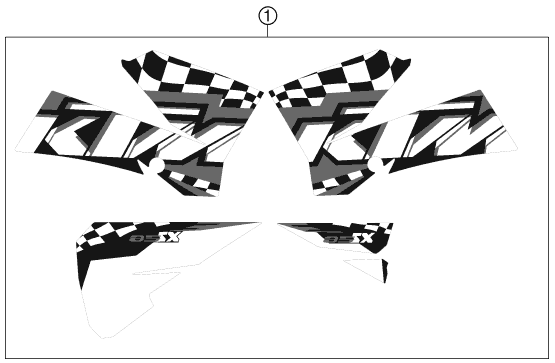 vue éclatée kit déco - ktm 85 sx 17/14 eu 2011