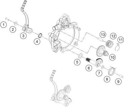 vue éclatée outils spéciaux moteur - ktm 50 sx eu 2012
