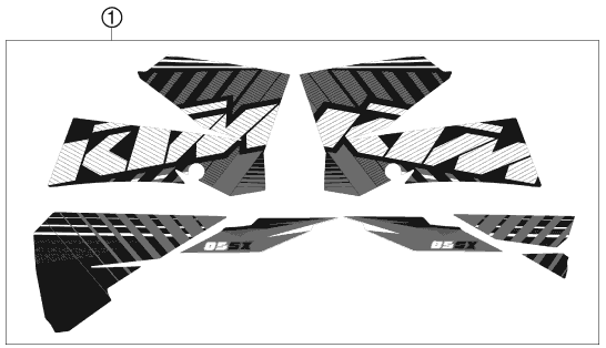 vue éclatée kit déco - ktm 85 sx 19/16 eu 2012