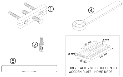 vue éclatée outils spéciaux moteur - ktm 50 sx eu 2008