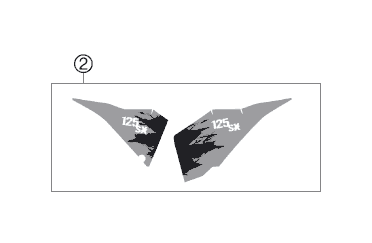 vue éclatée kit déco - ktm 125 sx eu 2007