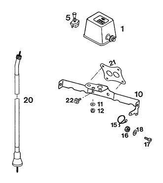 vue éclatée instruments / système de verrouillage - ktm 125 e-gs eu 1994