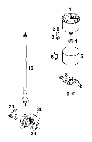 vue éclatée instruments / système de verrouillage - ktm 125 e-xc marz/öhl eu 1995