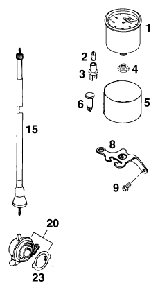 vue éclatée instruments / système de verrouillage - ktm 200 exc eu 1998