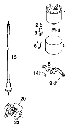 vue éclatée instruments / système de verrouillage - ktm 250 exc m/ö eu 1997