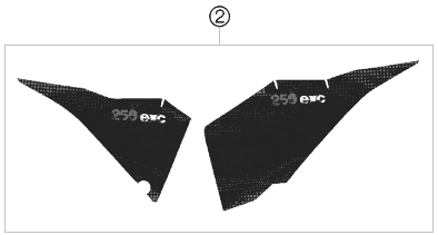 vue éclatée kit déco - ktm 250 exc eu 2009