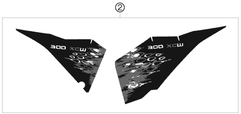 vue éclatée kit déco - ktm 300 xc-w za 2008