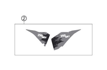 vue éclatée kit déco - ktm 250 sx-f eu 2007