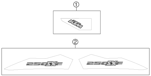 vue éclatée kit déco - ktm 250 sx-f eu 2011