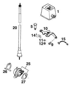 vue éclatée instruments / système de verrouillage - ktm 400 super-comp wp eu 1995