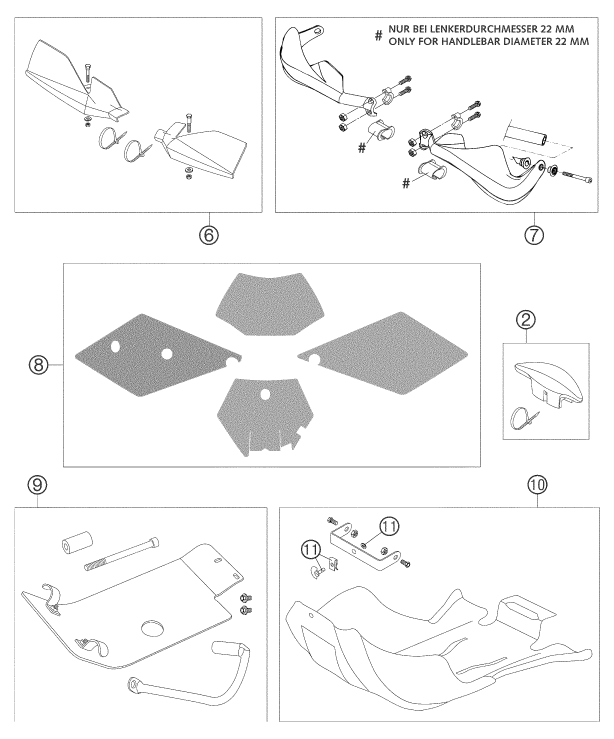 vue éclatée accessoires - ktm 450 smr eu 2004