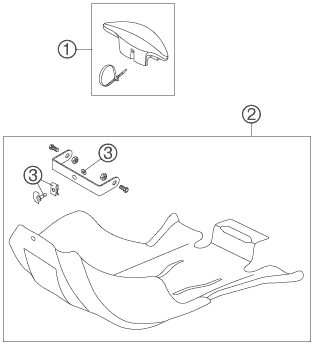 vue éclatée accessoires - ktm 450 exc racing eu 2006