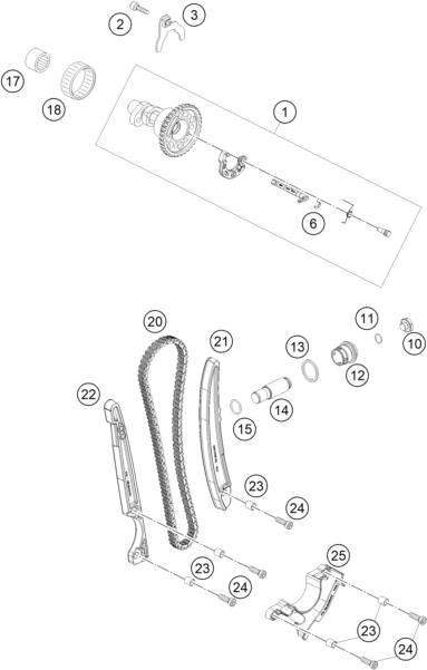 vue éclatée outils spéciaux moteur - ktm 450 exc-r six-days 08 eu 2008
