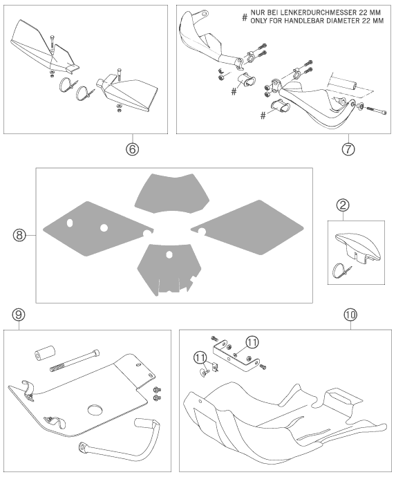 vue éclatée accessoires - ktm 525 smr eu 2005