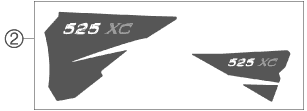 vue éclatée kit déco - ktm 525 xc desert racing eu 2006