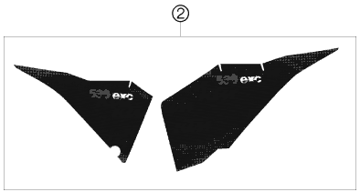vue éclatée kit déco - ktm 530 exc eu 2009