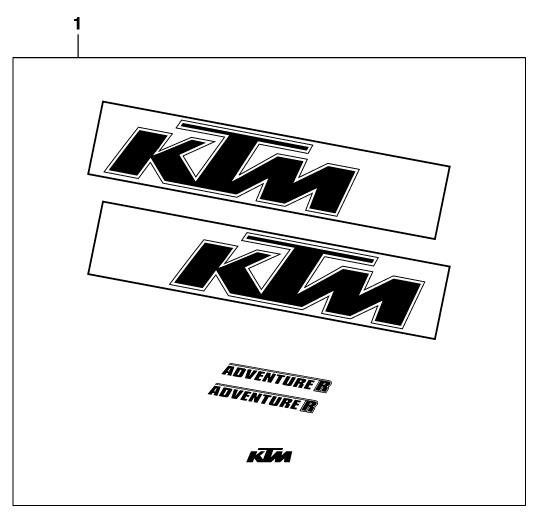 vue éclatée kit déco - ktm 640 adventure-r eu 2000