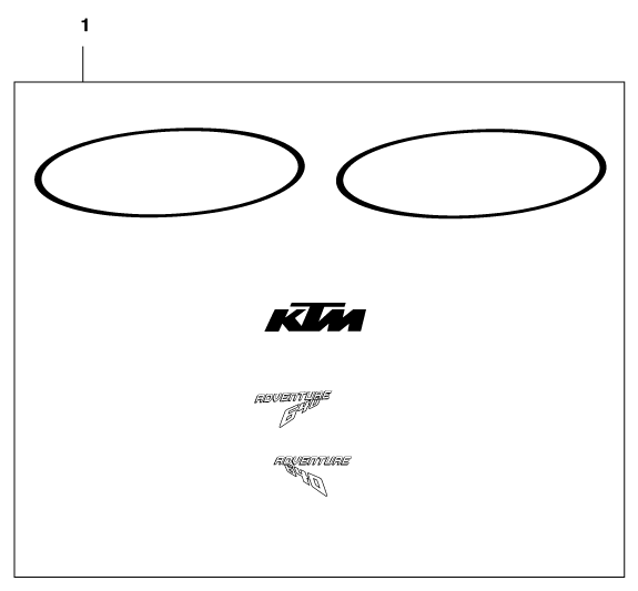 vue éclatée kit déco - ktm 640 adventure-r eu 2001