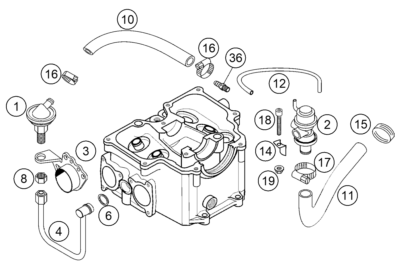 vue éclatée fourche téléscopique, té de fourche - ktm 640 adventure-r d eu 2001