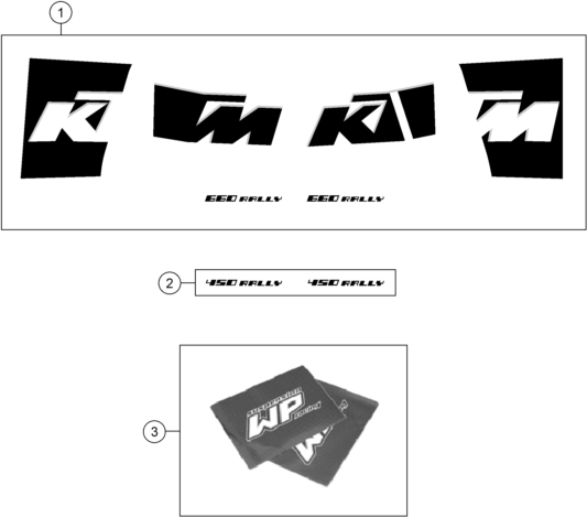 vue éclatée kit déco - ktm 450 rallye factory repl. eu 2005