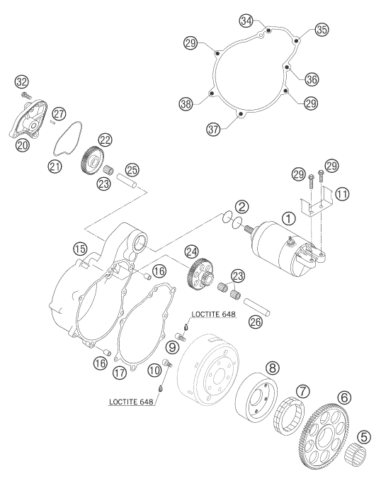 vue éclatée amortisseur - ktm 660 rallye factory repl. eu 2006