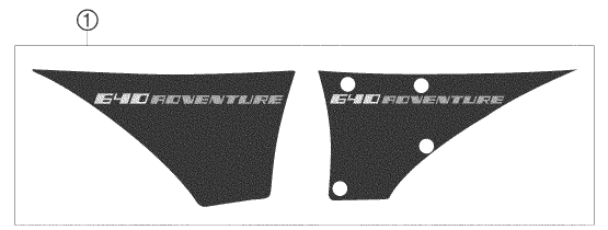 vue éclatée kit déco - ktm 640 adventure 2005