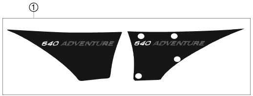vue éclatée kit déco - ktm 640 lc4 adventure 2006