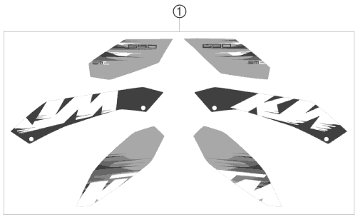vue éclatée kit déco - ktm 690 smc 09 eu 2009