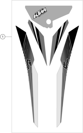 vue éclatée kit déco - ktm freeride e-sx eu 2014