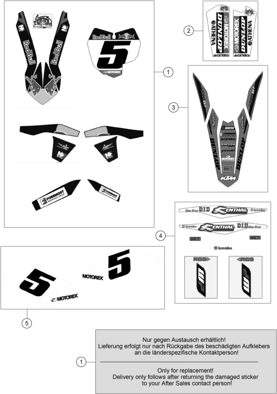 vue éclatée kit déco - ktm 450 sx-f factory edition eu 2013