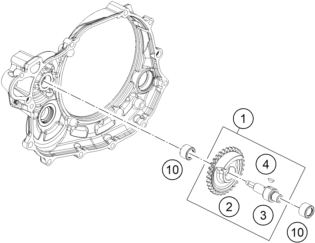 vue éclatée arbre d'équilibrage - ktm 450 sx-f eu 2015
