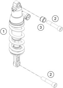 vue éclatée amortisseur - ktm 1050 adventure abs eu 2016