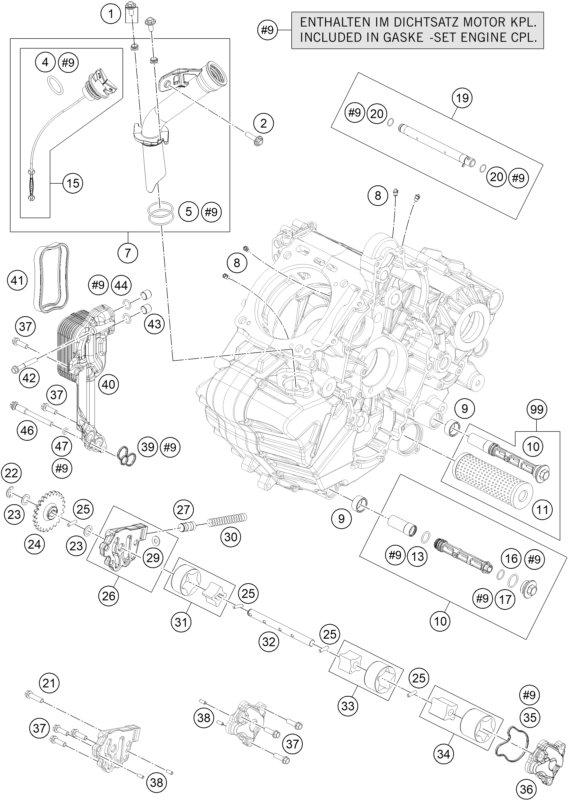 vue éclatée culasse arrière - ktm 1190 rc8 r white eu 2016