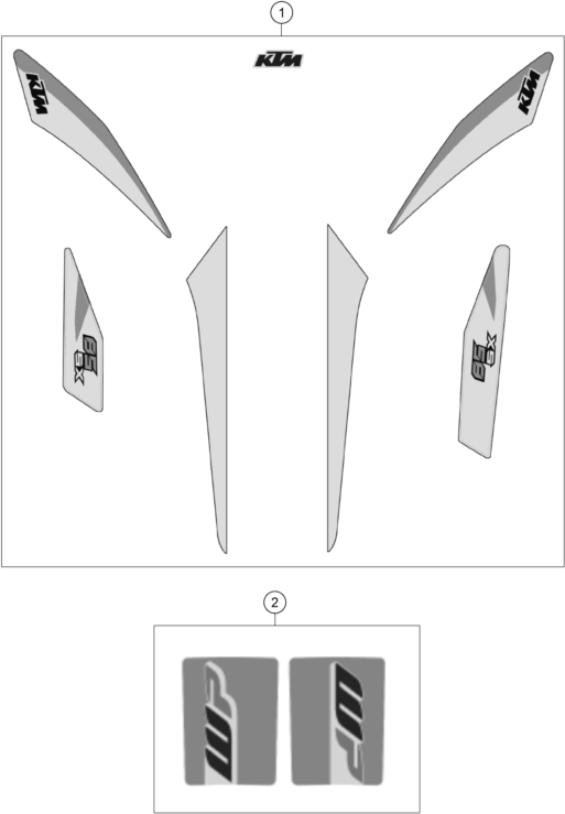 vue éclatée kit déco - ktm 85 sx 17/14 eu 2018