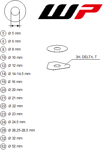 vue éclatée rondelles wp pour setting - ktm freeride e-xc eu 2018
